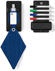 DRY ERASE KIT WITH ERASER, FINE TIMP, ASSORTED COLORS, 4/CT LARGE