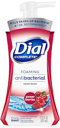 HAND SOAP, ANTIBACTERIAL, FOAMING, DIAL COMPLETE, POWER BERRIES SCENT, 7.5 OZ. PUMP LARGE