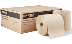 Paper Towels, Hardwound, Natural, 1-Ply, 800 feet/roll, 6 rolls/ct  THUMBNAIL