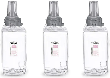 HANDWASH, FOAM, GOJO ADX-12 1250mL, CLEAR & MILD FRAGRANCE FREE FOR ACX-12 PUSH-STYLE DISPENSERS, 3/CS LARGE