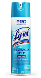 DISINFECTANT SPRAY, LYSOL, CLEANER, FRESH SCENT, 19 OZ., 1/EA LARGE