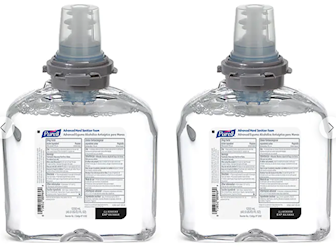 HAND SANITIZER, FOAM, GOJO, PURELL, UNSCENTED, 1,200 ML, 2/CT LARGE