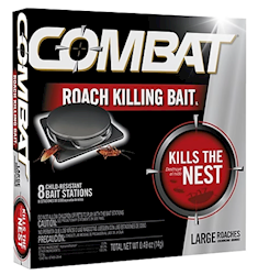 ROACH KILLER, BAIT TRAP, COMBAT, UNSCENTED, 8/BX LARGE