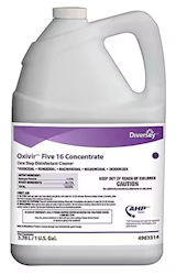 DISINFECTANT, DIVERSEY, OXIVIR FIVE 16 CLEANER, PEROXIDE BASED, HOSPITAL GRADE, 1 GALLON, 4/CT LARGE