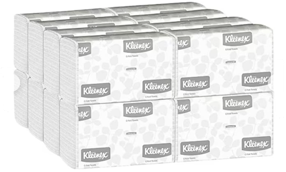 PAPER TOWELS, C-FOLD, 1-PLY, WHITE, KLEENEX, 150 SHEETS/PK, 16 PACKS/CT LARGE