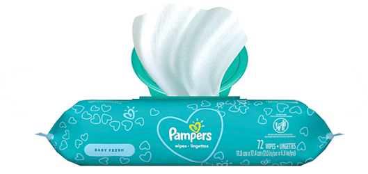 BABY WIPES, PAMPERS, FRESH SCENT, 7/CT LARGE