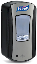 DISPENSER, PURELL, LTX-12, SANITIZER, BLACK/CHROME, 1,200 ML LARGE