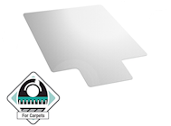 OFFICE DESK CHAIR MAT, Ultimat  Floortex ClearTex, For High Pile Carpet, Standard Lip, 48" x 53" THUMBNAIL