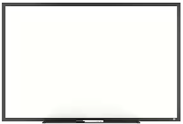 DRY ERASE WHITEBOARD, 4' x 3', MAGNETIC STEEL, BLACK FRAME, TRU RED LARGE