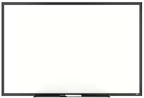 DRY ERASE WHITEBOARD, 4' x 3', MAGNETIC STEEL, BLACK FRAME, TRU RED THUMBNAIL
