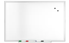 DRY ERASE WHITEBOARD, 3' x 2', MAGNETIC STEEL, SATIN FRAME, TRU RED THUMBNAIL