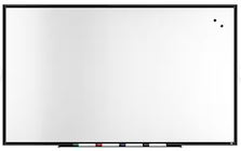 DRY ERASE WHITEBOARD, 5' x 3', MAGNETIC STEEL, BLACK FRAME, TRU RED THUMBNAIL