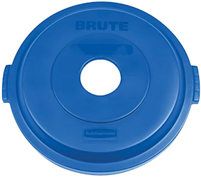 LID, FOR CANS, RUBBERMAID BRUTE, RECYCLING, BLUE, 32 GALLON LARGE