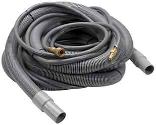 VACUUM HOSE TO FIT PFX1380 EXTRACTOR BY POWR-FLITE. TMHD 1 1/2" X 20', COMES WITH SOLTION LINE&CUFFS LARGE