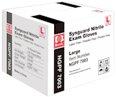 DISPOSABLE GLOVES, INTCO, BLUE, NITRILE, LARGE, 100/BOX, 10 BOXES/CT THUMBNAIL