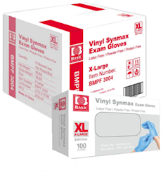 DISPOSABLE GLOVES, INTCO, HYBRID, BLUE, XL, 100/BOX, 10 BOXES/CT LARGE