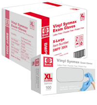 DISPOSABLE GLOVES, INTCO, HYBRID, BLUE, XL, 100/BOX, 10 BOXES/CT MAIN