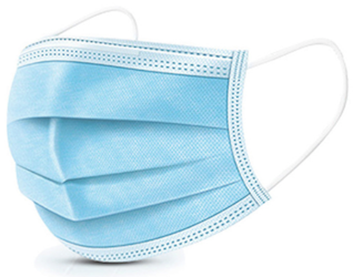 FACE MASKS, DISPOSABLE, 3-PLY, BLUE, 2000/CT LARGE