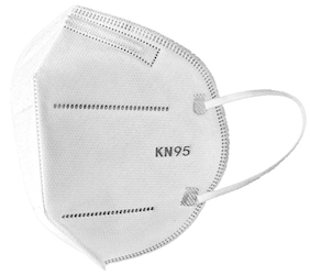 FACE MASKS, DISPOSABLE, KN95, FIVE LAYERS, WHITE, 1000/CT LARGE