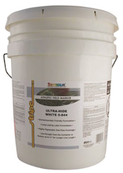 PAINT, WHITE-STRIPE, FOR ATHLETIC FIELD MARKING, FLAT/MATTE, SEYMOUR, 5 GALLON LARGE