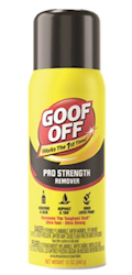 LATEX PAINT & ADHESIVE REMOVER, GOOF OFF, PROFESSIONAL STRENGTH, 12 OZ. LARGE