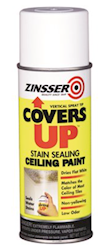 PAINT AND PRIMER, WHITE, FLAT, CEILING, ZINSSER COVERS UP, LOW ODOR, 13 OZ LARGE