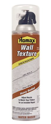 TEXTURE SPRAY, FOR PATCHING WALL/CEILING TEXTURES, WATER BSED SPRAY, HOMAX, 20 OZ. LARGE