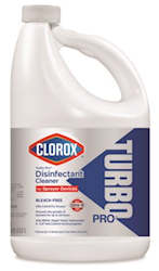 DISINFECTANT CLEANER, BLEACH-FREE, CLOROX TURBO FOR SPRAYER DEVICES, 121 OZ., 3/CT LARGE