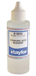 TEST KIT REPLACEMENT REFILL BOTTLES, CYANURIC ACID REAGENT, 2 OZ LARGE