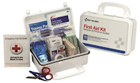 FIRST AID KIT, OSHA COMPLIANT, 10 PERSON, BULK, PLASTIC, 57 PIECES MAIN