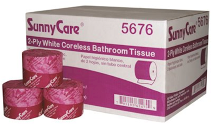 TOILET TISSUE, STANDARD ROLLS, 2-PLY, AGIO INC, 500 SHEETS/ROLL, 36 ROLLS/CT LARGE