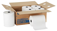 PAPER TOWELS, HARDWOUND, ENMOTION, 1-PLY, 550 FT/ROLL, 6 ROLLS/CT (89720) MAIN