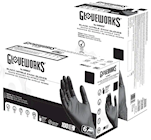 DISPOSABLE GLOVES, NITRILE, GLOVEWORKS, MEDICAL GRADE, POWDER/LATEX FREE, BLACK, 2XL, 100/BX THUMBNAIL