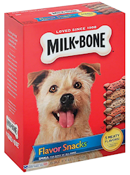DOG TREATS, MILK BONE, 5 MEATY FLAVORS, SMALL, 60 OZ LARGE
