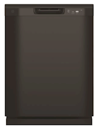 DISHWASHER, FRONT CONTROL, TALL TUB, WITH SANITIZE, DRY BOOST, 55 DBA, GE 24 IN, BLACK LARGE