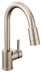 FAUCET, KITCHEN, SINGLE-HANDLE, PULL-DOWN SPRAYER, CLEVELAND FAUCET GROUP, CLASSIC STAINLESS LARGE