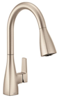 FAUCET, KITCHEN, SINGLE-HANDLE, PULL-DOWN SPRAYER, CLEVELAND FAUCET GROUP, SPOT RESIST STAINLESS THUMBNAIL