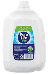 DISTILLED WATER, PURE LIFE, 1 GALLON, 6/CT, ONLY AVAILABLE FOR EASTERN USA LARGE