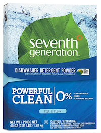 DISH SOAP, SEVENTH GENERATION, POWERFUL CLEAN, POWDER, UNSCENTED, 45 OZ MAIN