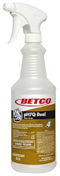 EMPTY SPRAY BOTTLES, BETCO PH7Q DUAL, WITH TRIGGER, WHITE/BROWN, 32 OZ., 12/CT LARGE