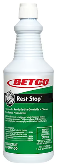 DISINFECTANT, RESTROOM, BETCO REST STOP, FLORAL SCENT, 32 OZ., 12/CT MAIN