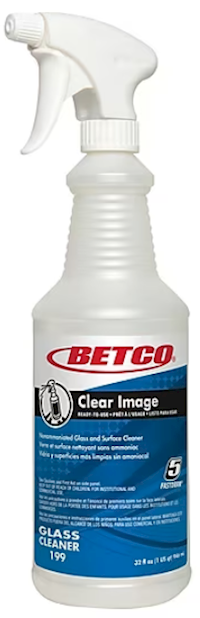 EMPTY SPRAY BOTTLES, BETCO CLEAR IMAGE, WITH TRIGGER, WHITE/BLUE, 32 OZ., 12/CT MAIN