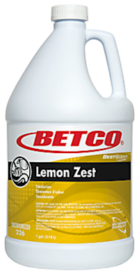 DEODORIZER, BETCO BESTSCENT, LEMON ZEST SCENT, 1 GALLON, 4/CT MAIN