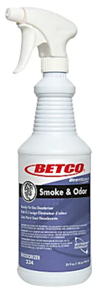 DEODORIZER, BETCO BESTSCENT, SMOKE & ODOR RTU, FRESH SCENT, 32 OZ., 12/CT MAIN