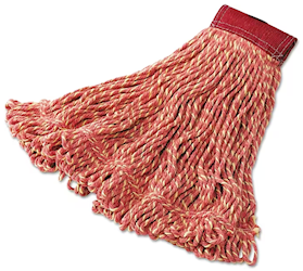 WET MOP HEAD, COMMERCIAL, SUPER STITCH, BLEND, RUBBERMAID, RED, 6/CT LARGE