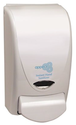 DISPENSER, HAND SANITIZER, APPEAL, WHITE, MANUAL, 15/CT LARGE