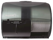 DISPENSER, RENOWN, TOILET TISSUE, 2-ROLL, SIDE BY SIDE, BLACK THUMBNAIL