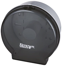 DISPENSER, TOILET TISSUE, RENOWN, SINGLE, JR JUMBO, BLACK MAIN
