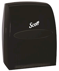 DISPENSER, PAPER TOWELS, HARDWOUND, SCOTT, BLACK LARGE