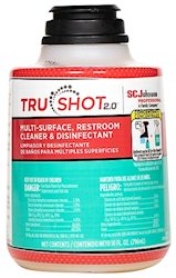 RESTROOM CLEANER, CONCENTRATED, DISINFECTANT, TRUSHOT, REFILL, CLEAN FRESH SCENT, 10 OZ, 4/CT LARGE